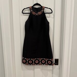 Kate Spade Black Halter Dress with Embellished Details